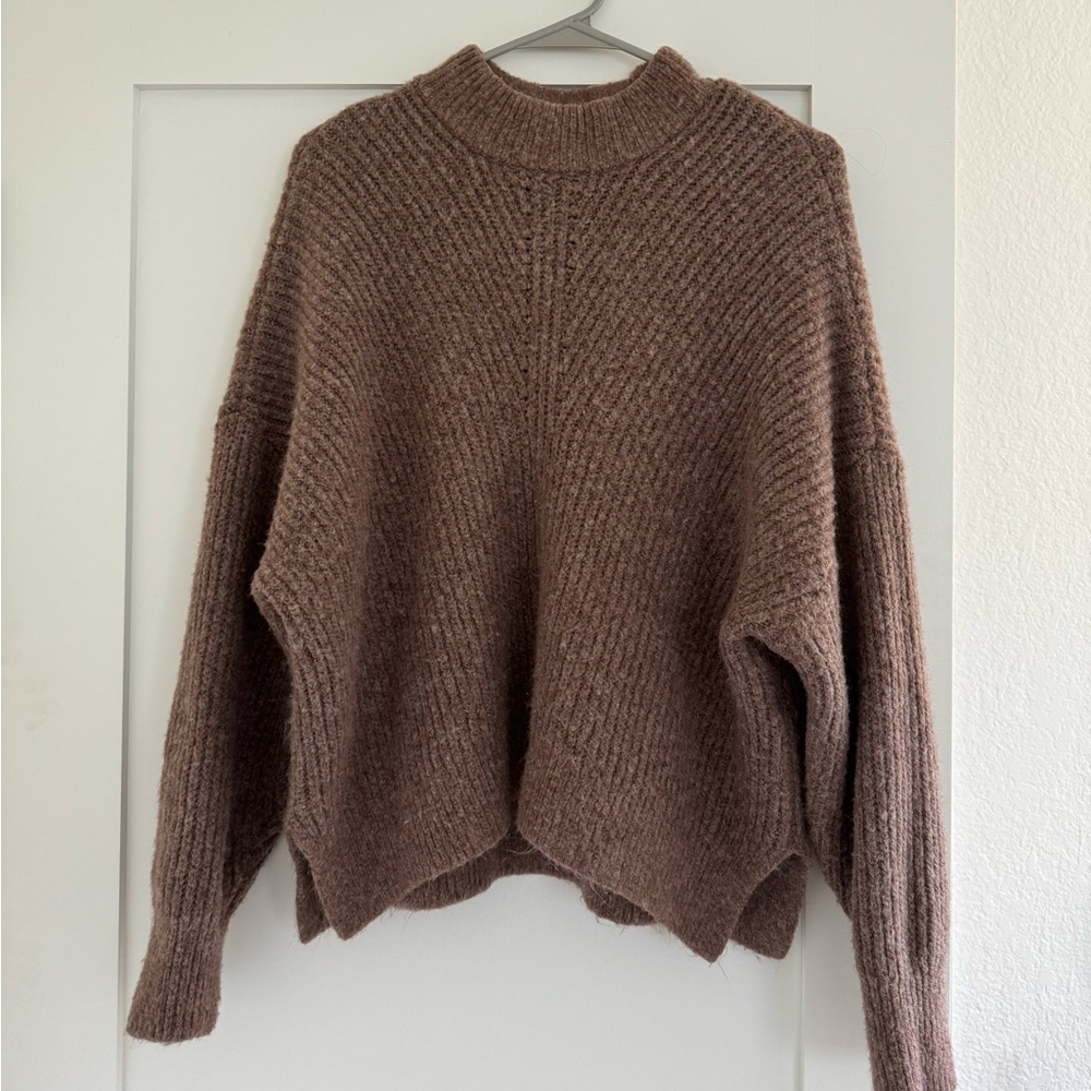 Abercrombie & Fitch Brown Crew Neck Sweater